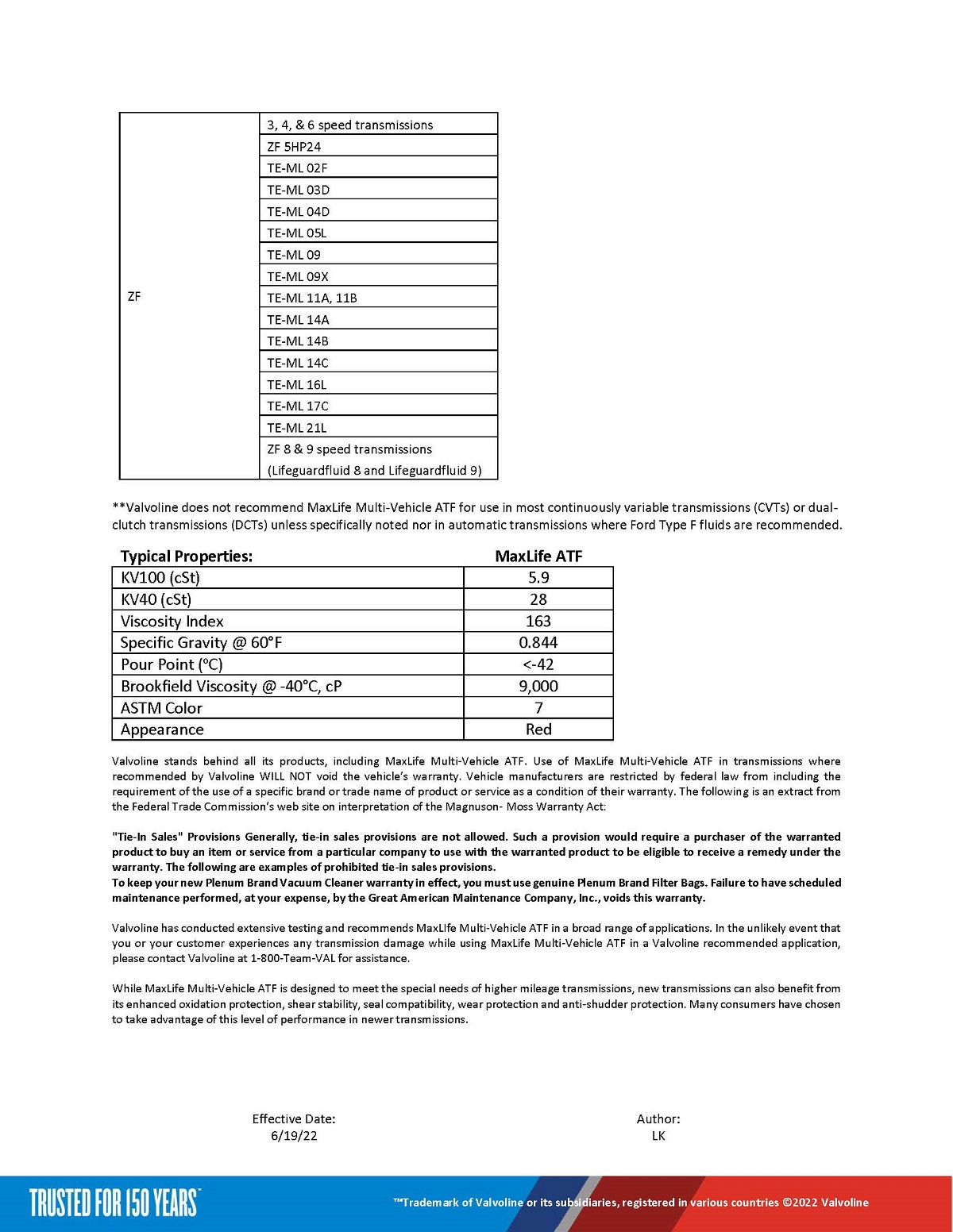 روغن گیربکس اتوماتیک والوالین Multi-Vehicle (ATF)