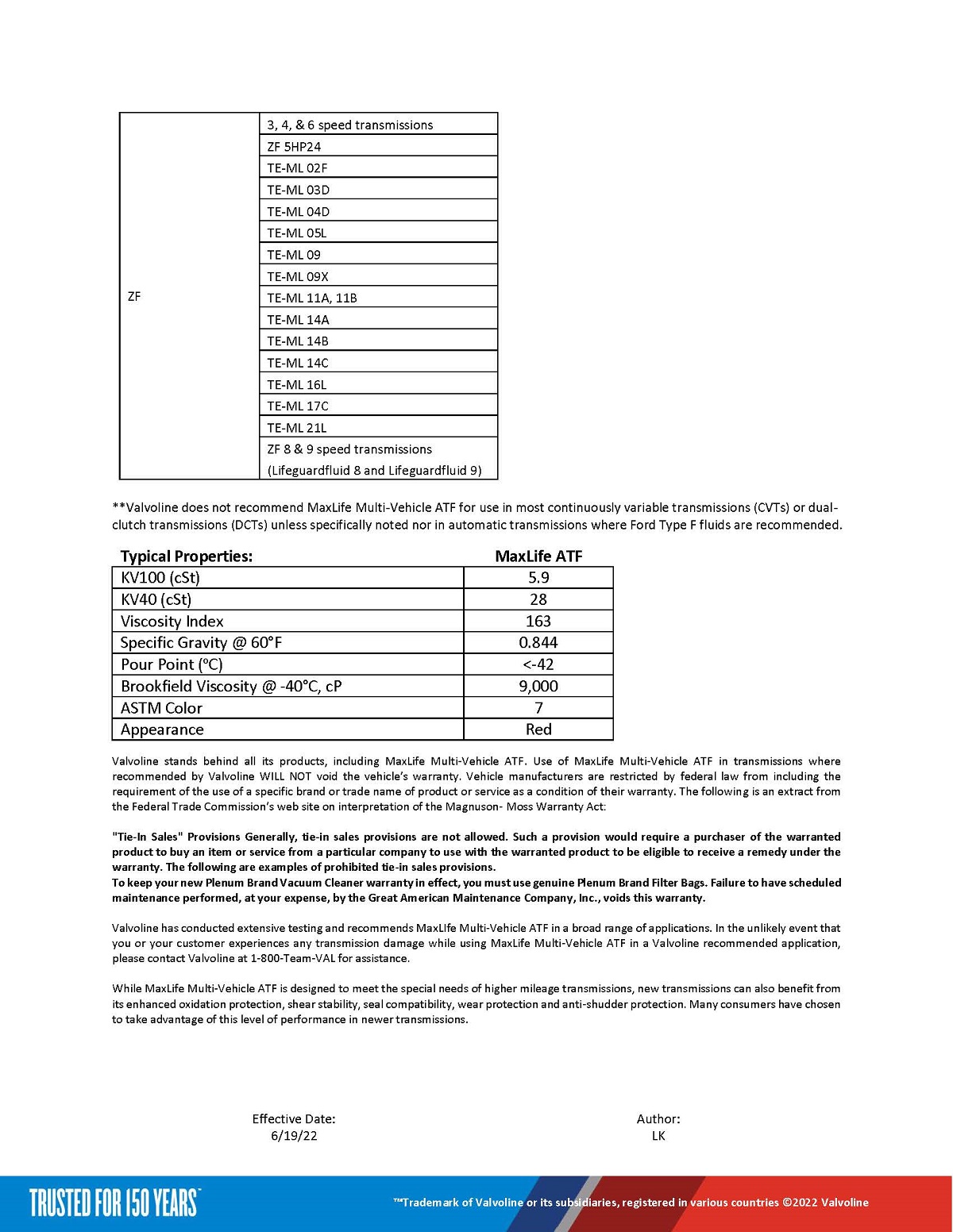 روغن گیربکس اتوماتیک والوالین Multi-Vehicle (ATF)