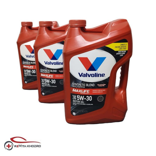 کارتن 3 عددی روغن موتور والوالین 5w-30 MAXLIFE حجم 4.7 لیتر VALVOLINE