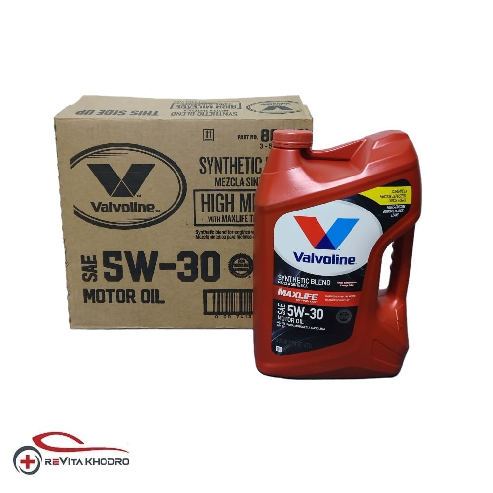 کارتن 3 عددی روغن موتور والوالین 5w-30 MAXLIFE حجم 4.7 لیتر VALVOLINE