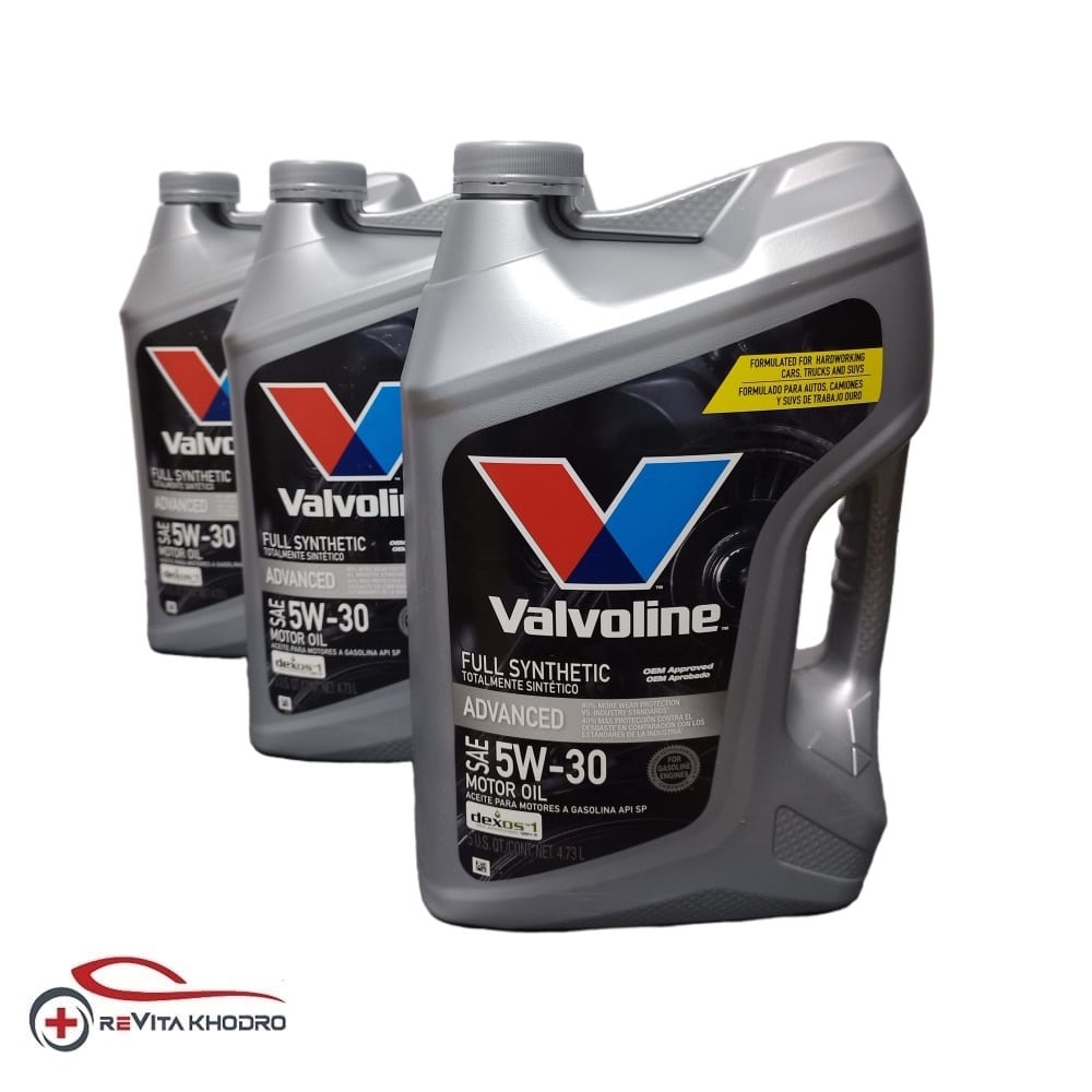 کارتن 3 عددی روغن موتور والوالین 5w-30 Advanced  حجم 4.7 لیتر VALVOLINE
