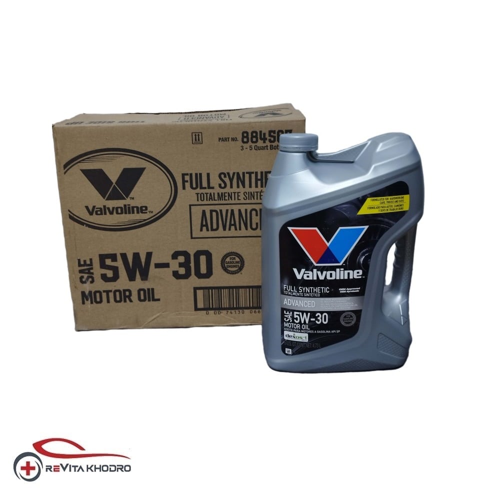 کارتن 3 عددی روغن موتور والوالین 5w-30 Advanced  حجم 4.7 لیتر VALVOLINE