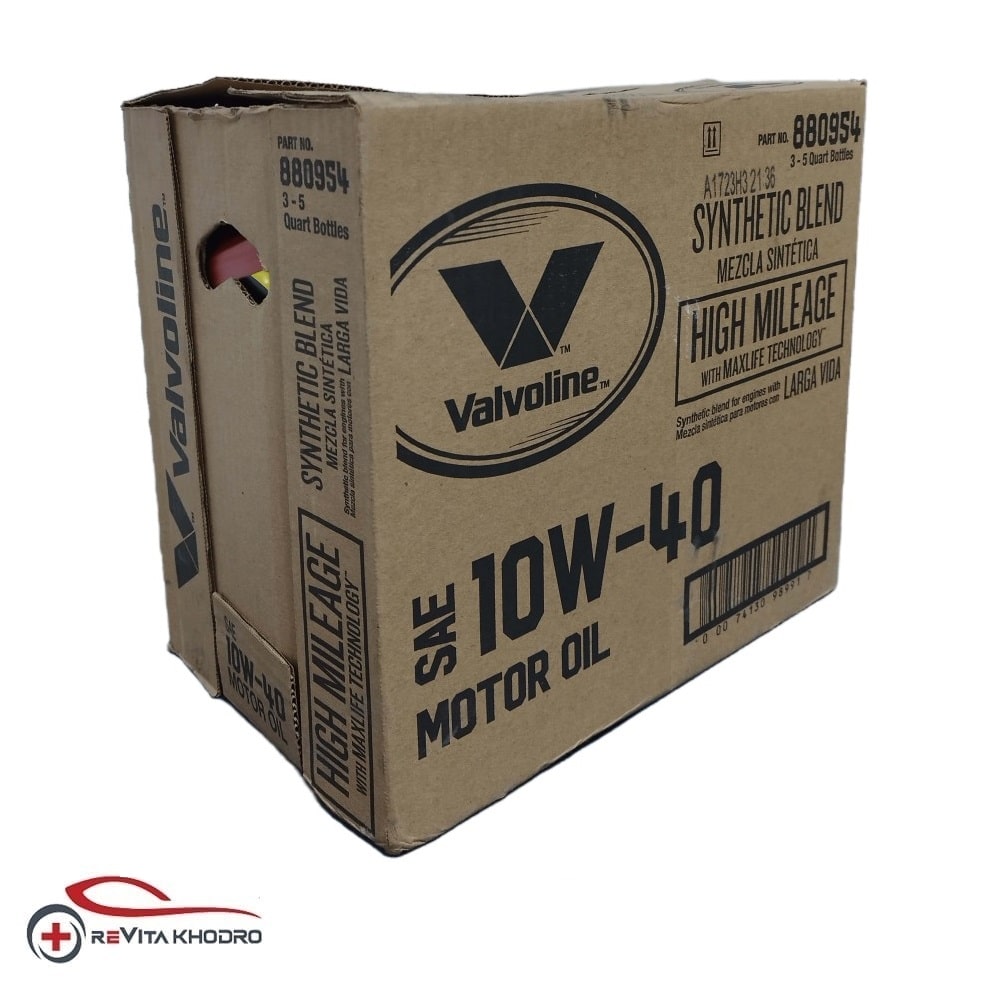 کارتن 3 عددی روغن موتور والوالین 10W-40 Maxlife حجم 4.7 لیتر VALVOLINE