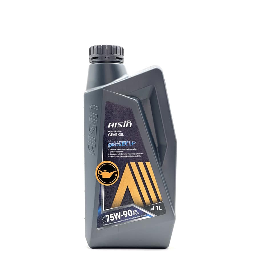 روغن گیربکس آیسین 75W90 GL5 مدل +green tech حجم 1 لیتر