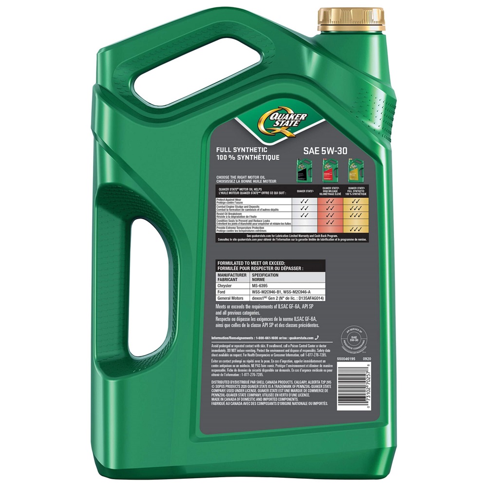 روغن موتور کواکر استیت 5W30 SP مدل FULL SYNTETIC حجم 4.73 لیتر