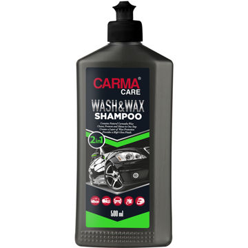 شامپو واکس بدنه خودرو کارماکر مدل Wash & Wax حجم 500 میلی‌لیتر